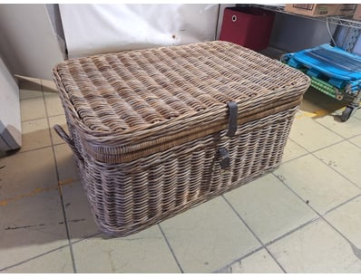 Storage Basket, Rattan Style, Natural Finish 

D...