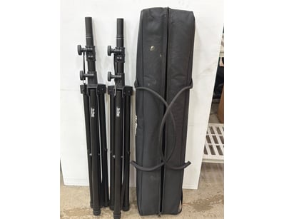 Speaker stands, On-Stage, qty x 2, with fitted cas...