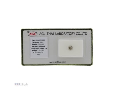 0.980CT CERTIFIED, NATURAL FANCY BROWN DIAMOND    ...