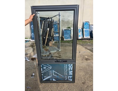 Aluminium Woodland Grey Windows, Wind out, 14mm Gl...