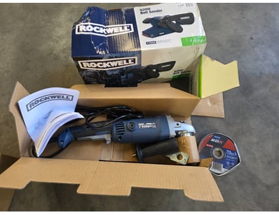 Rock well belt sander and angle grinder.

Unknow...