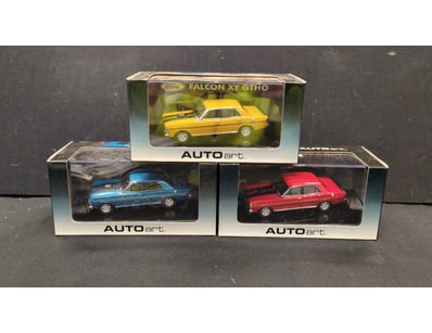 3X AUTOART FORD FALCON XY GTHO 1:24 SCALE MODEL CA...