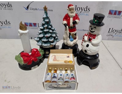JIM BEAM CERAMIC DECANTER COLLECTION - CHRISTMAS T...
