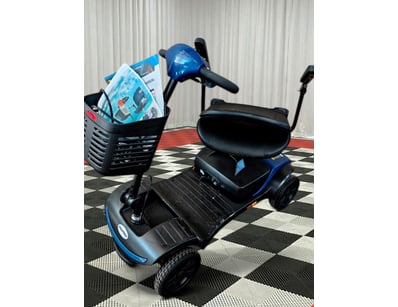 electric mobility scooter, blue equipmed scooter ...