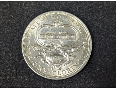 1927 AUSTRALIAN 8 PEARL PARLIAMENT HOUSE FLORIN
...