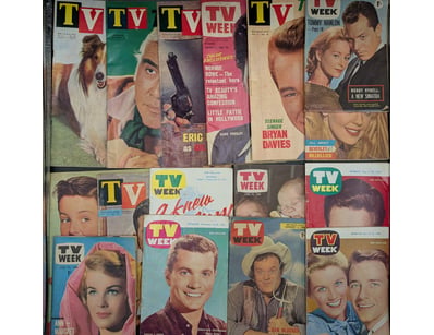 NINE VINTAGE TV WEEK AND SEVEN TV TIMES MAGAZINES...