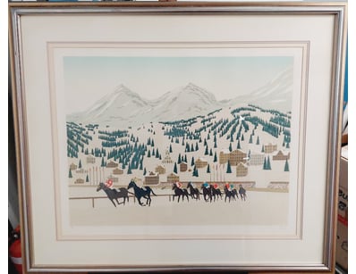 SIGNED LIMITED EDITION HORSE RACING PRINT - ALPINE...