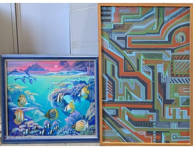 UNKNOWN ARTIST

Two Acrylic On Canvas Paintings

C...