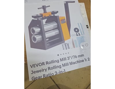 VEVOR Jewelry Rolling Mill Machine 3"/76mm with 3-...