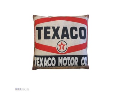 RRP $59. Australian Mancave Retro Cushion Texaco M...