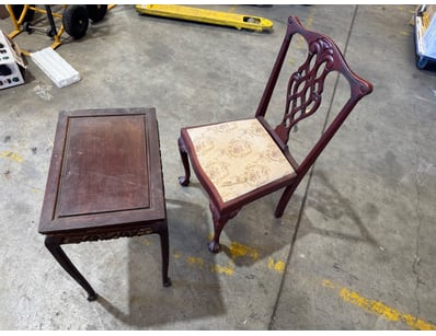 Chair and side table

