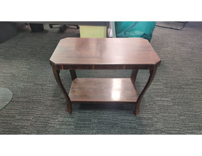 TWO-TIER WOODEN CONSOLE TABLE WITH CURVED LEGS

...