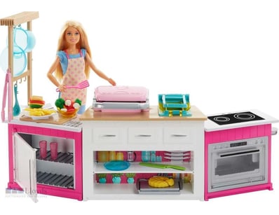 Mattel Barbie Kitchen Playset (GWY53-9669) - BRAND...