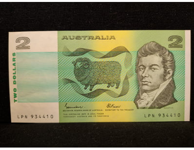 AUSTRALIAN $2 POLYMER BANKNOTE - JOHN MACARTHUR & ...