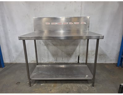 Stainless Steel Prep Bench, 2-Tier Shelf, Approxim...