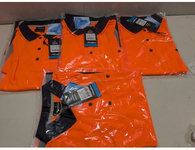 Bulk lot of KingGee high-visibility work polo shir...