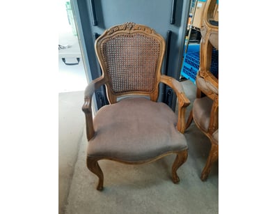 Chairs, wooden style, brown finish.

BID PER EACH ...