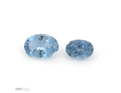 1.68CT TSW X 2, NATURAL BERYL AQUAMARINES     

Ov...