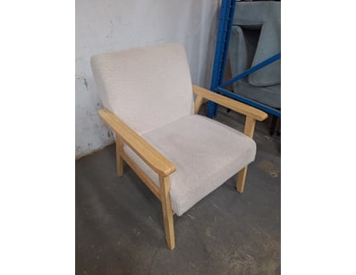 Single Chairs, Timber & Wool Style, Natural Finish...