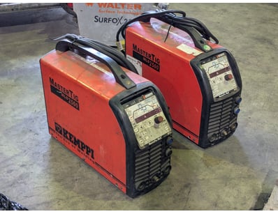 Pair of Kemppi MasterTig MLS2500 portable TIG weld...