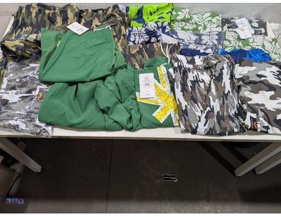 Bulk lot of men's shorts featuring multiple Austra...
