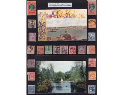 New South Wales Page Of Stamps Including 2 X Post ...