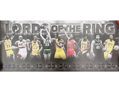 X2 POSTER FEATURES BASKETBALL LEGENDS INCLUDING MI...