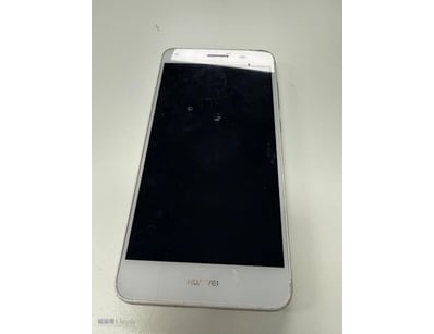 Huawei white smartphone featuring a 5-inch display...