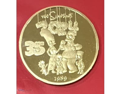 2024 SIMPSON GOLD PLATED MEDALLION SCARCE  



294...