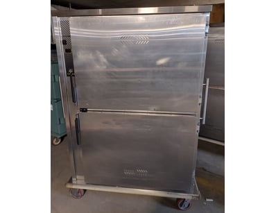 Culinaire stainless steel banquet cart with dual c...