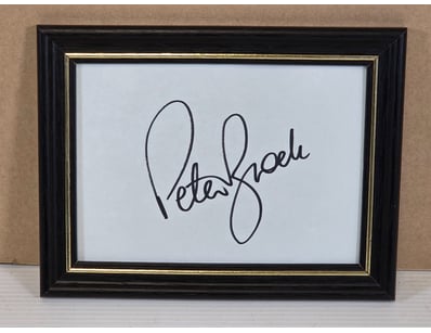 FRAMED AUTOGRAPHED SIGNATURE - PETER BROCK

Item...