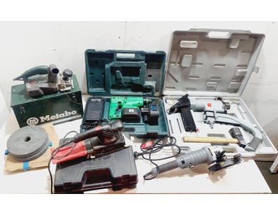 Assorted Hand and power tools including, Metabo Pl...