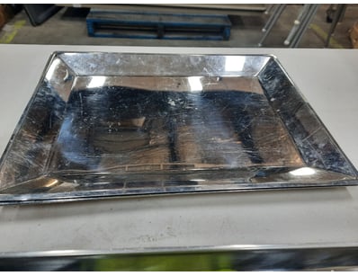 Serving trays, Plastic and metal finish, Various s...