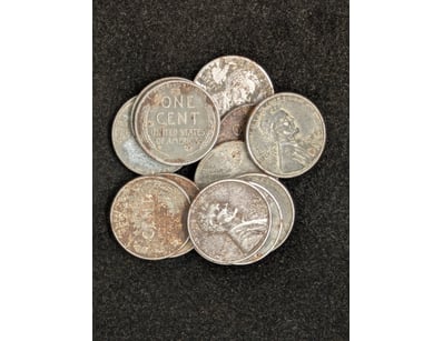UNITED STATES ONE CENT STEEL PENNIES - MIXED LOT, ...