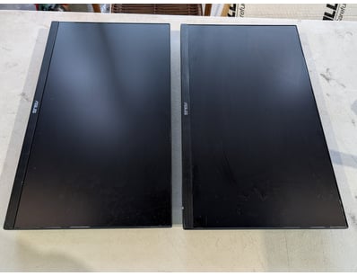 Pair of ASUS VA24E LCD monitors, 24-inch displays ...