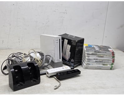Wii console, including accessories and games

