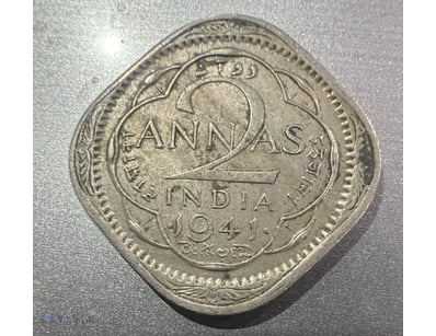 1941- BRITISH INDIA 2 ANNA-GEORGE VI KING EMPEROR-...