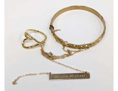 GROUP LOT 14K & 18K GOLD PLATED JEWELRY

