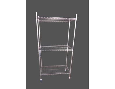 .Silver Wire Rack with 3 Shelves and Wheels
1790m...