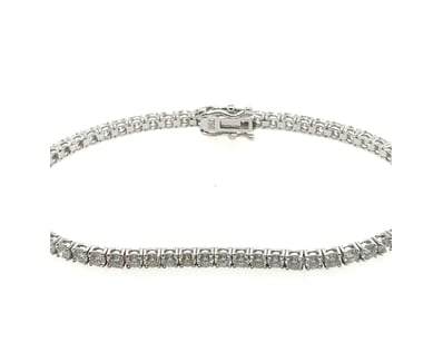 18CT WHITE GOLD (XRF TESTED) DIAMOND TENNIS BRACEL...