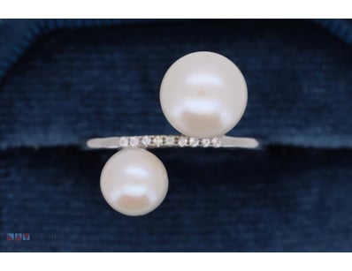SOUTH SEA PEARL RING ON 925 SILVER - WITH CERTIFIC...
