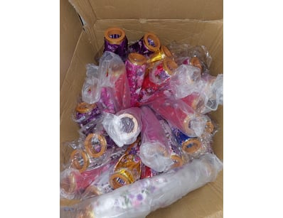 Bulk lot of small parasols, variety of colours and...