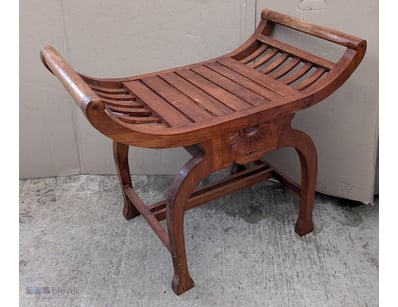 VINTAGE CURVED DESIGN MISSION STYLE CHAIR WITH SLA...