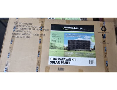 Aussitravel 160W 12V caravan kit solar panel syste...