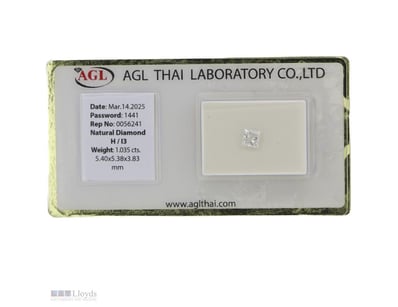 1.035CT CERTIFIED, NATURAL DIAMOND     

Princess ...