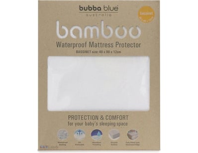 2 x Bubba Blue Bamboo Mattress Bassinet Protector ...