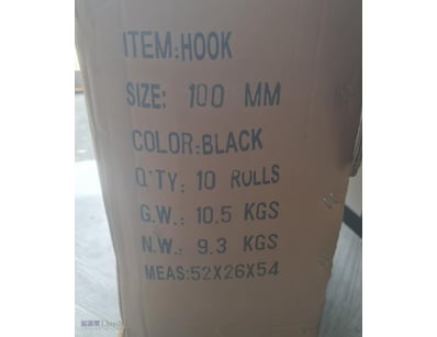 Velcro Hook  Black. 10 Rolls 100Mm Wide Bid Per Ro...