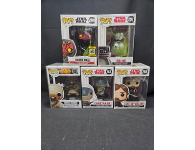 STAR WARS FUNKO POP VINYL FIGURE COLLECTION - 5 PI...