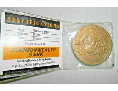 1988-AUSTRALIA- ANZAC $5 FIVE DOLLAR COMMEMORATIVE...