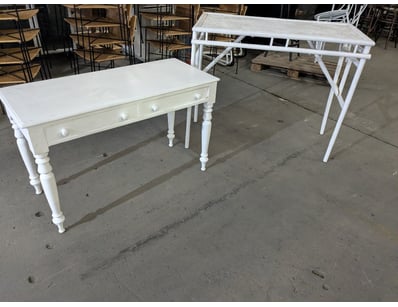 Console Table/Desk , white, bamboo or light wood 
...
